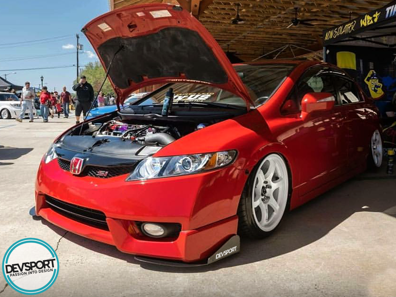thumbnail image 2 of MQ Front Bumper Lip Spoiler For 2009-2011 Honda Civic Sedan & Coupe (Black ABS) 2 of 5
