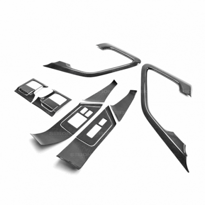 Seibon 09-16 Nissan GTR Carbon Fiber Door Trim Set (12 PCS) - CFI0910NSGTR-C