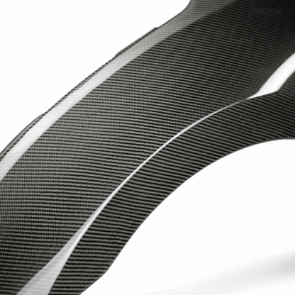 Seibon 17-19 Honda Civic Type-R OE-Style Gloss Carbon Fiber Front Fenders - FF17HDCVR-OE - Image 4