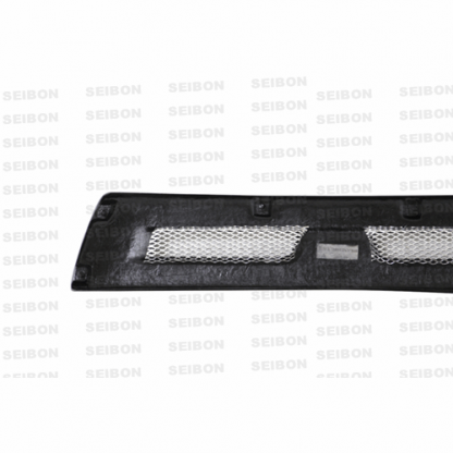 Seibon 08-15 Mitsubishi Lancer Evo X Shaved Emblem Carbon Fiber Front Grill does not fit MR model - FG0809MITEVOX-S