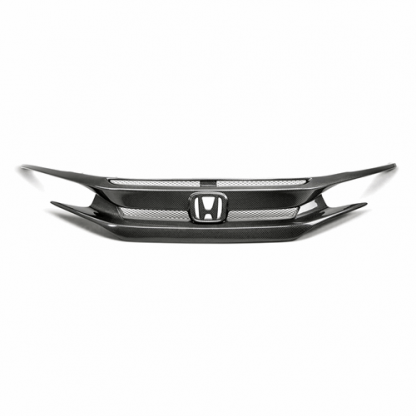 Seibon 16-19 Honda Civic OEM-Style Carbon Fiber Front Grill - FG16HDCV4D - Image 2