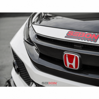 Seibon 16-19 Honda Civic OEM-Style Carbon Fiber Front Grill - FG16HDCV4D - Image 6