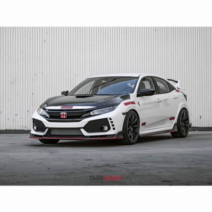 Seibon 17-19 Honda Civic Type R OEM Carbon Fiber Hood - HD17HDCVR-OE - Image 6