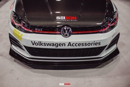 Seibon MB-Style Carbon Fiber Front Lip For 2018-2020 Volkswagen Golf GTI - FL18VWG7-MB - Image 5