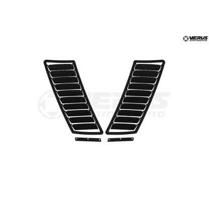 Hood Louver Kit, GT Spec, Powder Coated Black - S550 Mustang