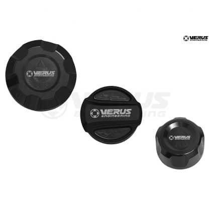 Engine Bay Fluid Cap Kit, Anodized Black - Mk5 Supra